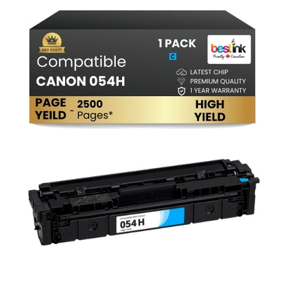 CANON 054H Compatible Toner Cartridge Cyan ( 1 Pack ) High Yield