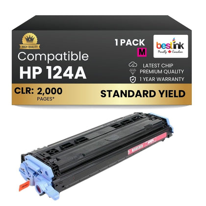 Compatible HP 124A Q6003A Magenta Toner Cartridge