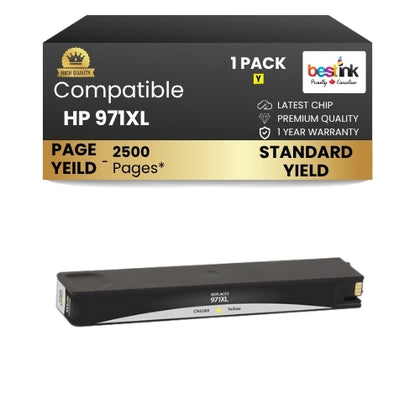 HP 971XL Compatible Ink Cartridge Yellow ( 1 Pack ) Standrad Yield