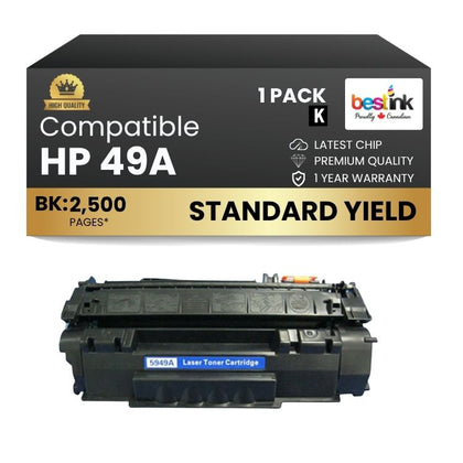 Compatible HP 49A Q5949A Black Toner Cartridge (1 Pack)
