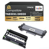 Brother TN830XL DR830 Toner Cartridge & Drum Combo Black ( 1 Pack ) High Yield