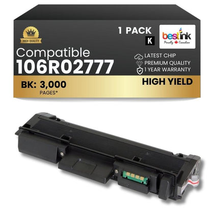 Compatible Xerox 106R02777 Black Toner Cartridge High Yield 1 Pack