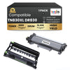 Brother TN830XL DR830 Toner Cartridge & Drum ( Combo ) Black ( 1 Pack ) High Yield