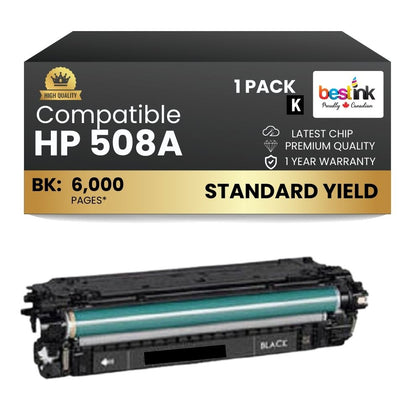 Compatible HP 508A CF360A Black Toner Cartridge