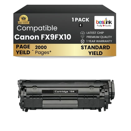 Canon FX9-FX10 Compatible Toner Cartridge Black ( 1 Pack ) Standard Yield