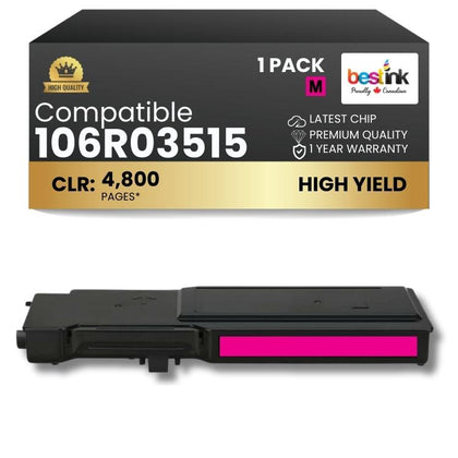 Compatible Xerox 106R03515 Magenta Toner Cartridge 1 Pack