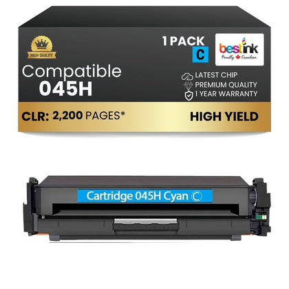 Canon 045H Cyan Compatible Toner Cartridge High Yield 1 Pack