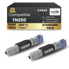 Brother TN250 Compatible Black Toner Cartridge (2 Pack)