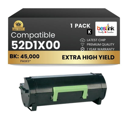 Compatible Lexmark  52D1X00 Black Toner 1 Pack