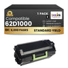 Compatible Lexmark  62D1000 Black Toner Cartridge 1 Pack