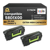Compatible Lexmark  58D1X00 Black Extra High Yield Capacity 2 Pack