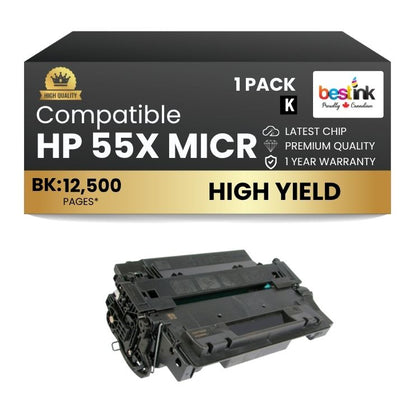 Compatible HP 55X CE255X MICR Black Toner Cartridge