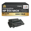 Compatible HP 55X CE255X MICR Black Toner Cartridge