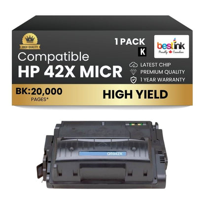 Compatible HP 42X Q5942X MICR Black Toner Cartridge