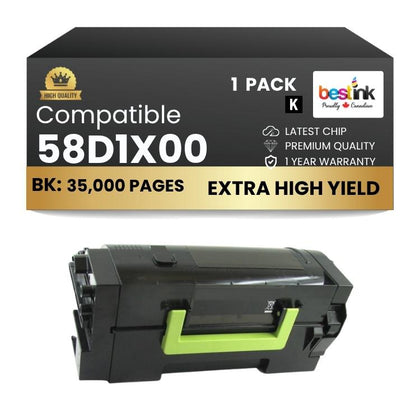 Compatible Lexmark  58D1X00 Black Extra High Yield Capacity 1 Pack