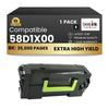 Compatible Lexmark  58D1X00 Black Extra High Yield Capacity 1 Pack