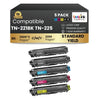 Brother TN-221BK TN-225 2BK/C/M/Y Compatible Toner Cartridge Combo (5 Pack)