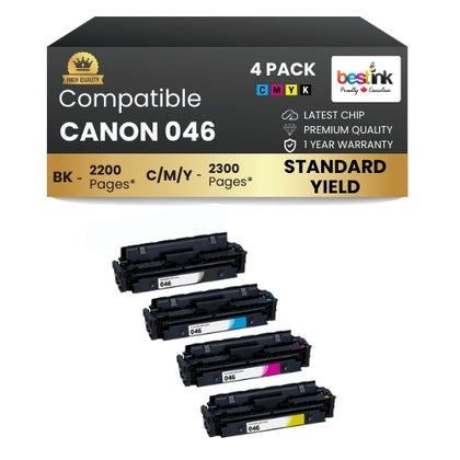 CANON 046 Compatible Toner Cartridge BK/C/M/Y ( 4 Pack ) Standard Yield