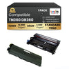 Compatible Brother TN360 DR360 Black Toner Cartridge and Drum Combo(1 DRUM & 1 TONER)