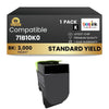Compatible Lexmark 71B10K0 Black Toner Cartridge 1 Pack