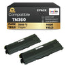 Compatible Brother TN360 Black Toner Cartridge (2 Pack)