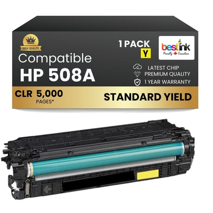Compatible HP 508A CF362A Yellow Toner Cartridge