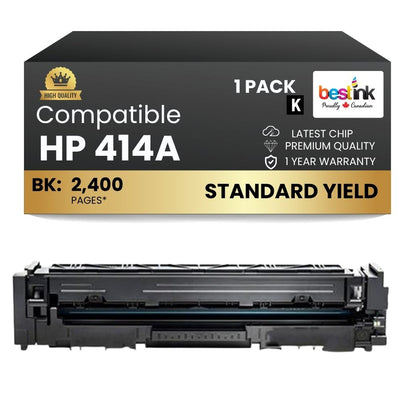Cartouche de toner noir compatible HP 414A W2020A – avec puce
