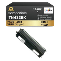 Compatible Brother TN433BK Black Toner Cartridge High Yield