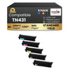 Compatible Brother TN431 Toner Cartridge Combo 2BK/C/M/Y (5 Pack)