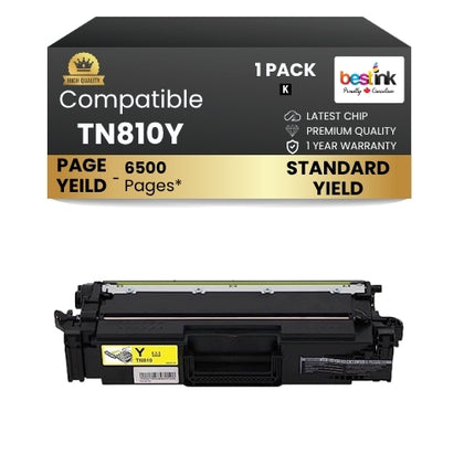 Brother TN810Y Toner Cartridge Yellow ( 1 Pack ) Standard Yield