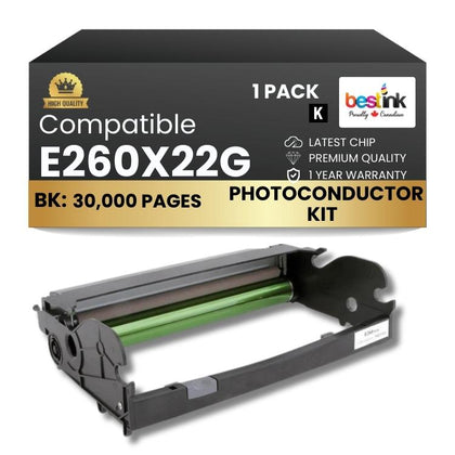 Compatible Lexmark E260X22G Photoconductor Kit (toner not included)