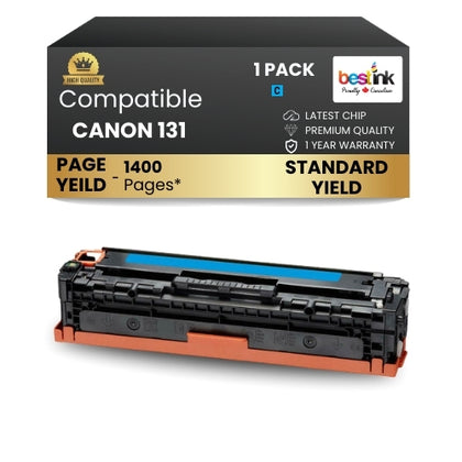 Canon 131 Compatible Toner Cartridge Cyan ( 1 Pack ) Standard Yield