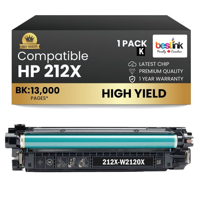 Compatible HP 212X W2120X Black Toner Cartridge High Yield