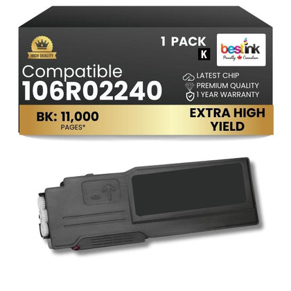 Cartouche de toner noir compatible Xerox 106R01630, 1 paquet