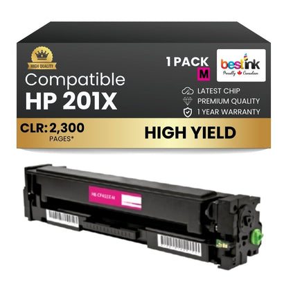 Compatible HP 201X CF403X Magenta Toner Cartridge High Yield