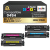 Canon 045H Combo Compatible Toner Cartridge High Yield 4 Pack ( Black, Cyan, Magenta, Yellow)