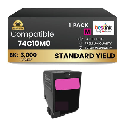 Compatible Lexmark 74C10M0  Magenta Toner