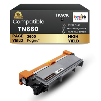 Brother TN660 Compatible Black Toner Cartridges High-Yield (1 Pack )