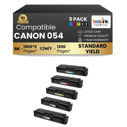 CANON 054 Compatible Toner Cartridge BK/C/M/Y ( 5 Pack ) Standard Yield