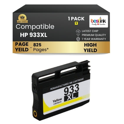 HP 933XL Compatible Ink Cartridge Yellow ( 1 Pack ) High Yield
