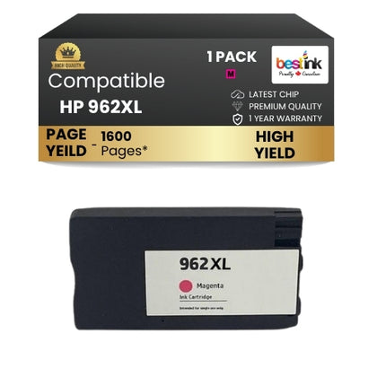 HP 962XL Compatibl Ink Cartridge Magenta ( 1 Pack ) High Yield