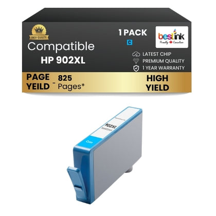 HP 902XL Compatible Ink Cartridge Cyan ( 1 Pack )  High Yield