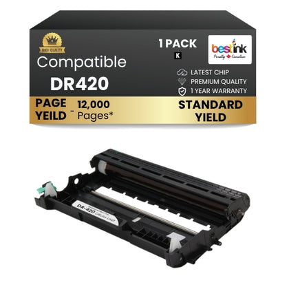 Compatible Brother DR-420 Drum (1 Pack) Black Standard Yield