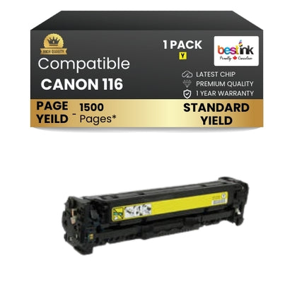 Canon 116 Compatible Toner Cartridge Yellow (1 Pack ) Standard Yield
