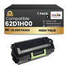 Compatible Lexmark  62D1H00 Black Toner Cartridge 1 Pack