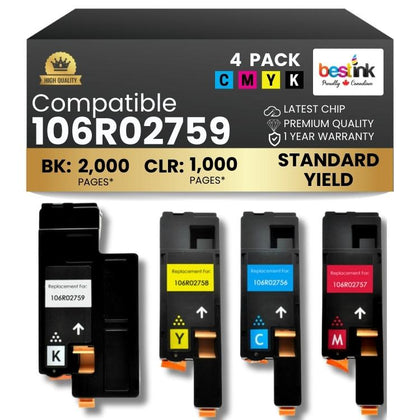 Cartouche de toner noir compatible Xerox 106R01630, 1 paquet