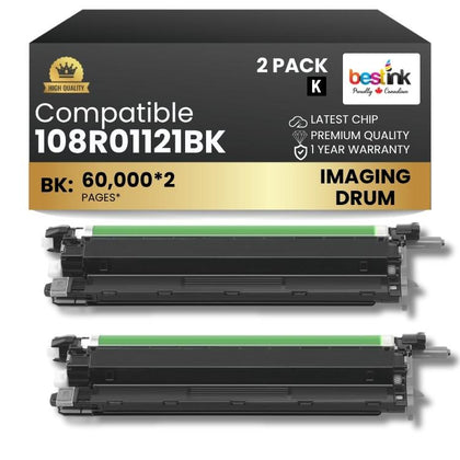 Compatible Xerox 108R01121BK Black Imaging Drum 2 Pack
