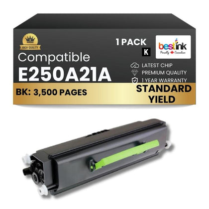 Compatible Lexmark E250A21A/E250A11A  Black Toner Cartridge- 1 Pack