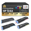 Compatible HP 124A Toner Cartridges Combo Set (4 Pack)