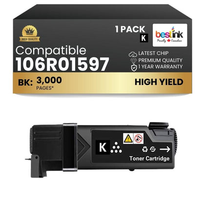 Compatible Xerox 106R01597 Black Toner Cartridge High Yield  1 Pack